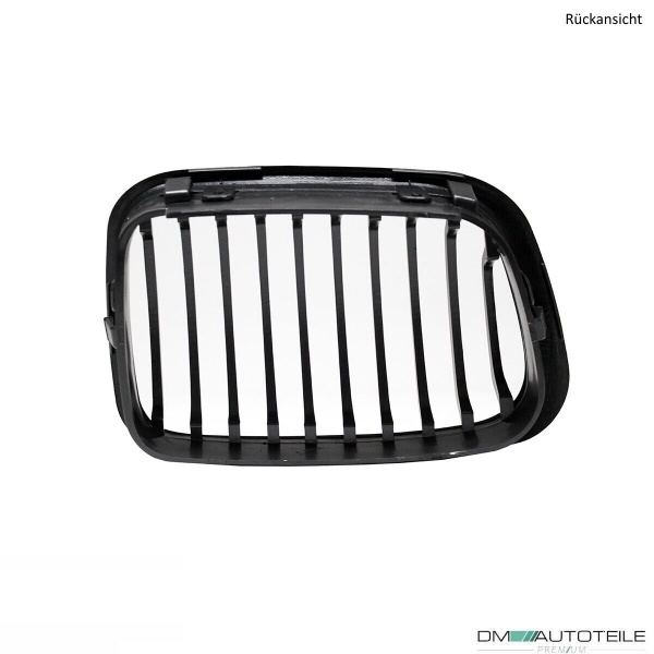 SATZ 2x Kühlergrill Schwarz Matt passend für BMW E46 Limo Touring 98-01