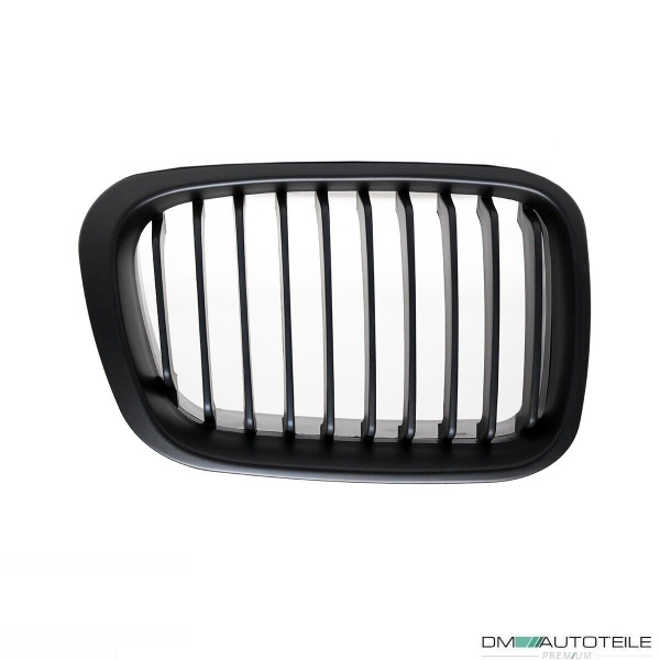 SATZ 2x Kühlergrill Schwarz Matt passend für BMW E46 Limo Touring 98-01