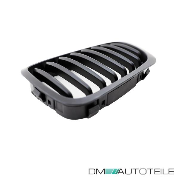 2x Kühlergrill Einzelsteg Grill Schwarz Matt SET passt für BMW 3er E46 Coupe Cabrio 99-03