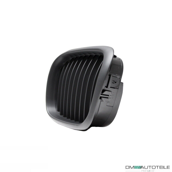 2x Grill Kühlergrill Schwarz Seidenmatt passend für BMW 5er E39 + M M5 95-03
