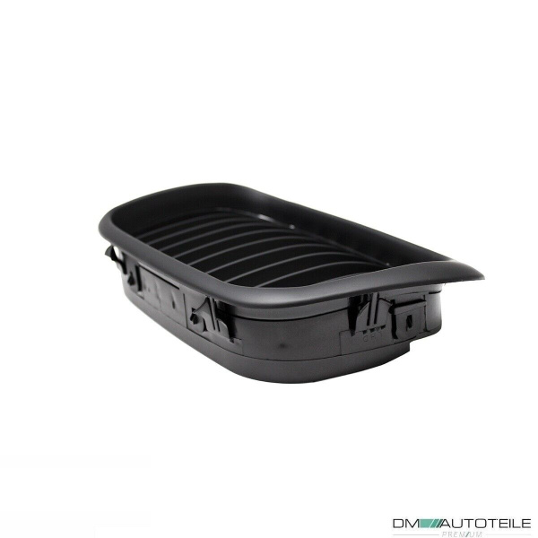 2x Grill Kühlergrill Schwarz Seidenmatt passend für BMW 5er E39 + M M5 95-03