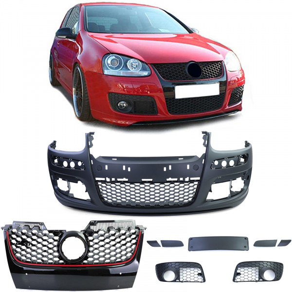 Upgrade Performance Frontstoßstange Inkl. Grill und Gittern für VW Golf 5 (V) 03-08