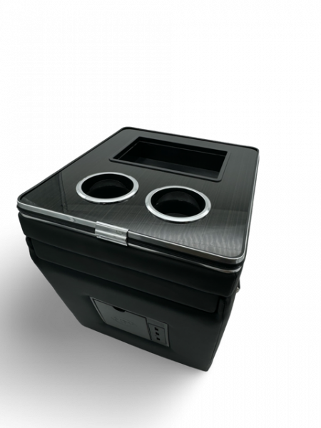 New Edition Staufach Mittelkonsole Ablage für alle Mercedes Benz Vito W447 14-23 mit LED Beleuchtung, USB und Induktions-Ladestation