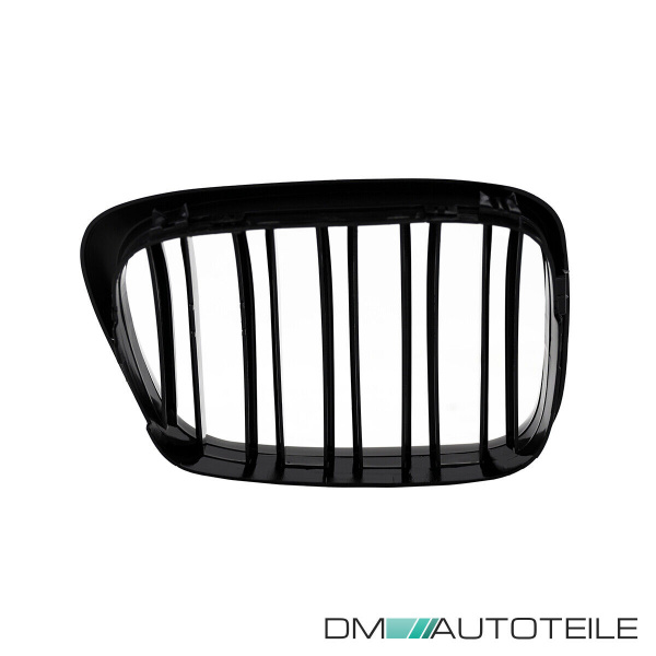 2x Grill Kühlergrill Schwarz Hochglanz Doppelsteg passend für BMW 5er E39 + M M5