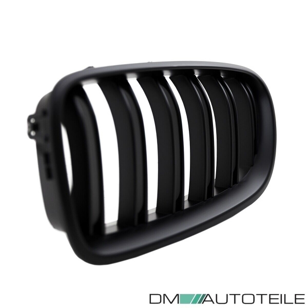 2x Kühlergrill Grill Schwarz MATT Doppelsteg passend für BMW F10 F11 auch M M5