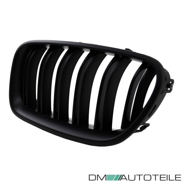 2x Kühlergrill Grill Schwarz MATT Doppelsteg passend für BMW F10 F11 auch M M5