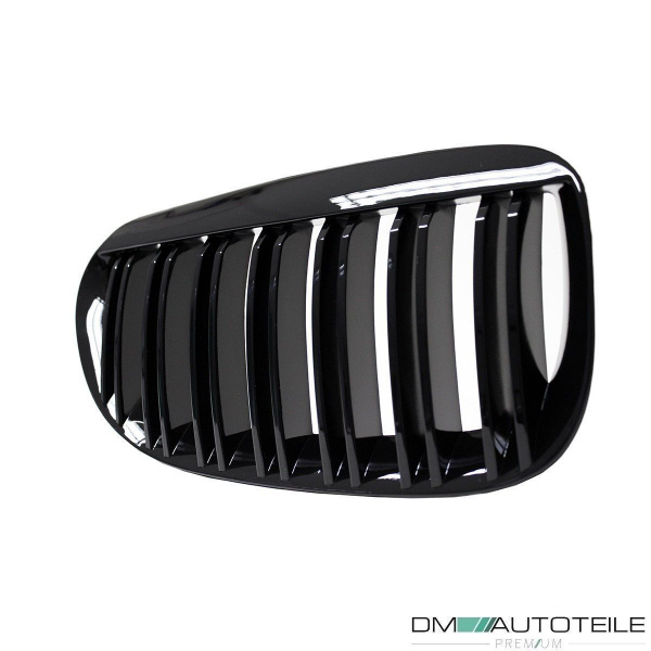 SET Doppelsteg Kühlergrill Schwarz GLANZ Performance passt für BMW E63 E64 02-10
