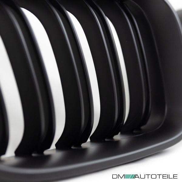 2x Kühlergrill Schwarz Matt Doppelsteg passend für BMW 6er F12 F13 + M M6