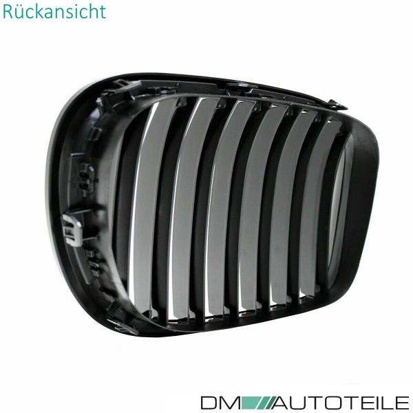 Doppelsteg Kühlergrill Schwarz GLANZ Performance passt für BMW 7er F01 F02 08-15
