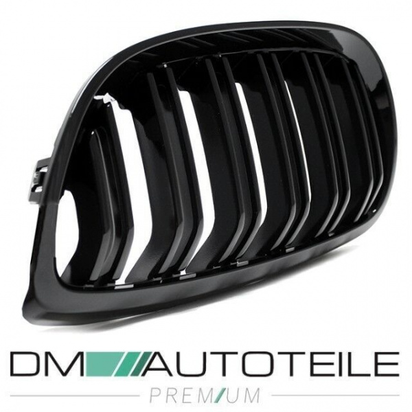 SET Doppelsteg Kühlergrill Schwarz GLANZ passt für BMW 3er E92 E93 06-10 + M M3