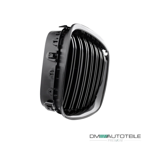 Doppelsteg Kühlergrill Schwarz GLANZ Performance passt für BMW 5er F07 GT 08-17