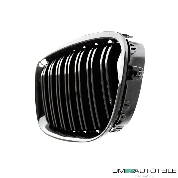 Doppelsteg Kühlergrill Schwarz GLANZ Performance passt für BMW 5er F07 GT 08-17