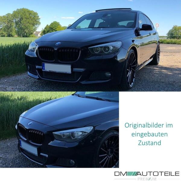 Doppelsteg Kühlergrill Schwarz GLANZ Performance passt für BMW 5er F07 GT 08-17