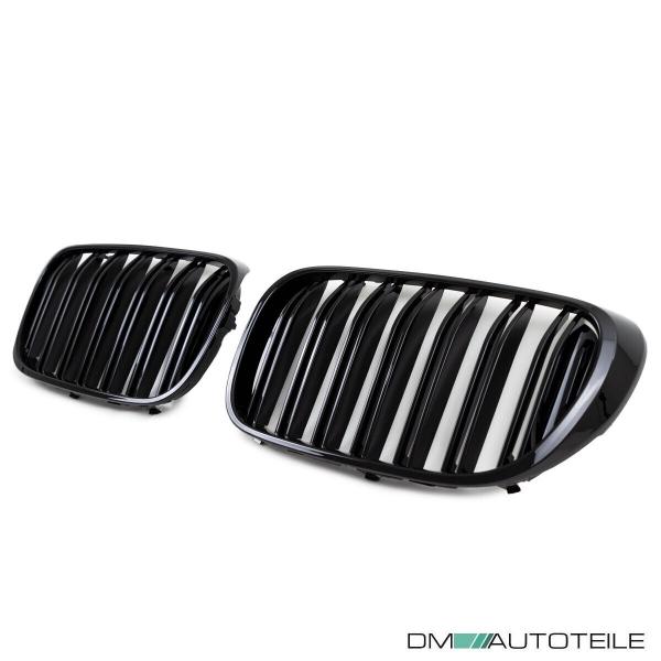 Doppelsteg Kühlergrill Schwarz GLANZ Performance passt für BMW 7er G11 G12 2014