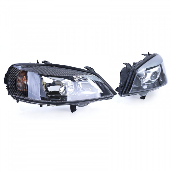 Xenon Klarglas Scheinwerfer Set für Opel Astra G 97-04 schwarz