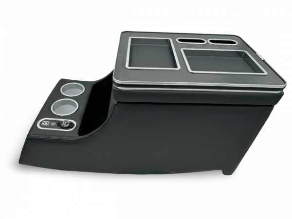 New Edition Staufach Mittelkonsole Ablage für alle Mercedes Benz Vito/Viano W639 03-15 mit LED Beleuchtung, USB