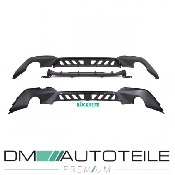 Set Sport-Performance Spoiler+Diffusor+Seitenschwelleransätze Schwarz Matt für den BMW 3er G20 G21 M-Paket ab 2019