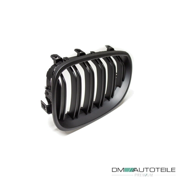 SET Doppelsteg Kühlergrill Schwarz MATT Grill passend für BMW 5er E60 E61 + LCI