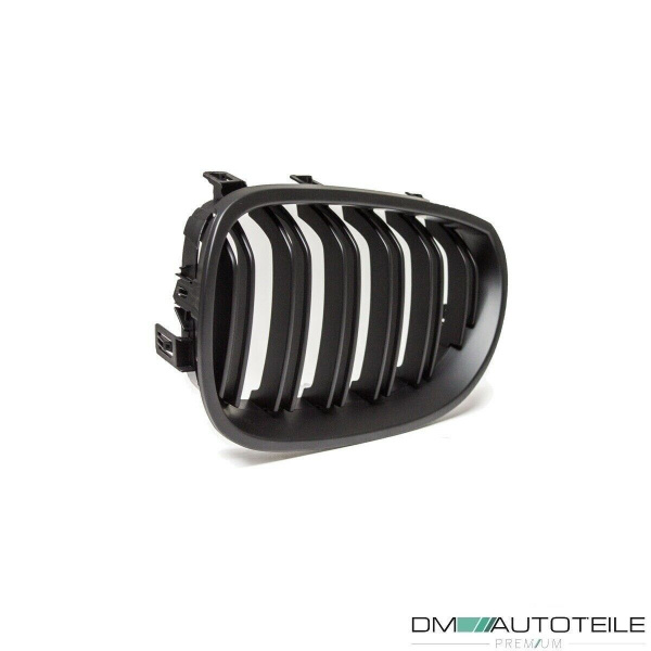 SET Doppelsteg Kühlergrill Schwarz MATT Grill passend für BMW 5er E60 E61 + LCI