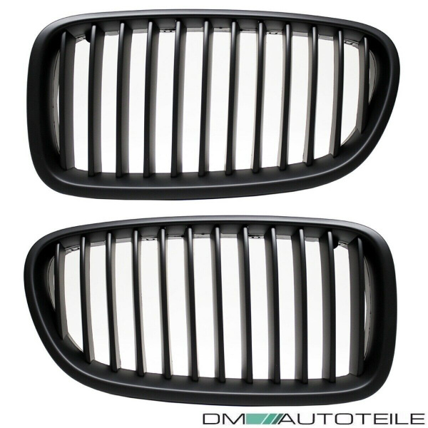 2x Kühlergrill Grill Schwarz Matt Seidenmatt passend für BMW F10 F11 auch M M5
