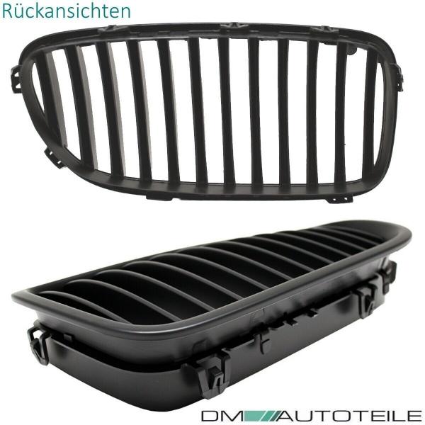 2x Kühlergrill Grill Schwarz Matt Seidenmatt passend für BMW F10 F11 auch M M5