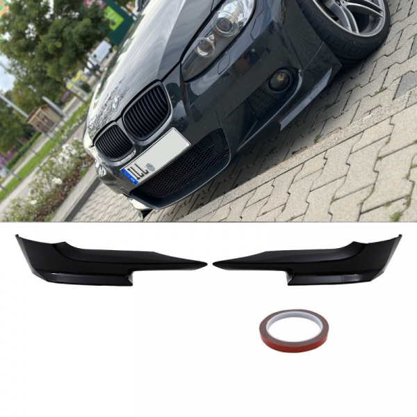 Vorfacelift Satz Flaps Splitter Lippe Spoiler schwarz Glanz passend für BMW  3er E92 E93 Baujahr 06-10 mit M-Paket