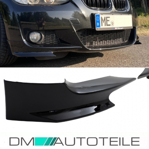 Vorfacelift Satz Flaps Splitter Lippe Spoiler schwarz Glanz passend für BMW 3er E92 E93 Baujahr 06-10 mit M-Paket Vorfacelift Satz Flaps Splitter Lippe Spoiler schwarz Glanz passend für BMW 3er E92 E93 Baujahr 06-10 mit M-Paket