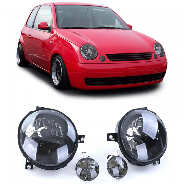 Upgrade Klarglas Scheinwerfer für VW Lupo 98-05 schwarz mit Blinker