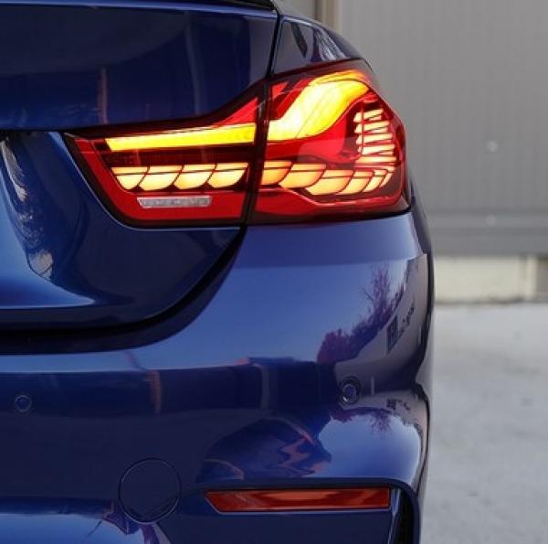 Voll LED Upgrade Design Rückleuchten für BMW 4er F33/F33/F36 13-21 rot in OLED Technik mit dynamischem Blinker