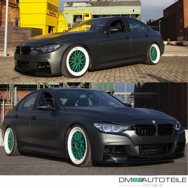 Kühlergrill Grill Schwarz Glanz Doppelsteg Sport passend für BMW 3er F30 F31 alle Modelle 2011-2019 +Emblemhalter