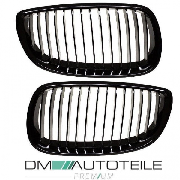 SET 2x Kühlergrill Sport-Performance Schwarz Glanz passend für BMW 3er E92 E93+ M3 M
