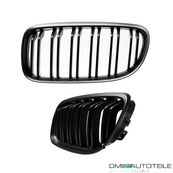 Set Kühlergrill Doppelsteg Schwarz Matt passend für BMW 3er E90 E91 LCI Bj.08-11 auch M