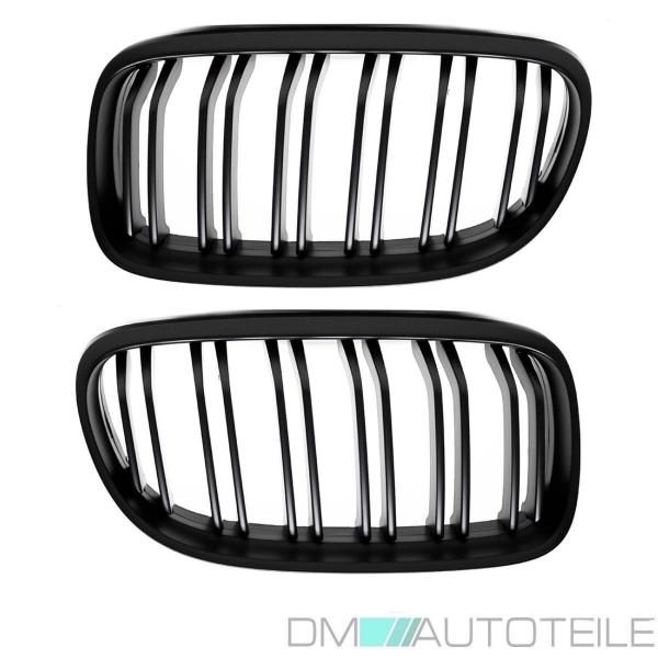 Set Kühlergrill Doppelsteg Schwarz Matt passend für BMW 3er E90 E91 LCI Bj.08-11 auch M