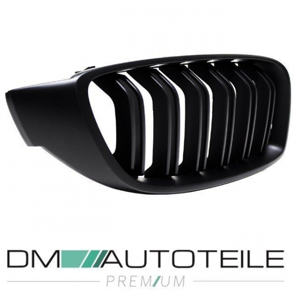 Set Kühlergrill Doppelsteg Schwarz Matt passend für BMW 4er F32 F33 F36 auch für M M4