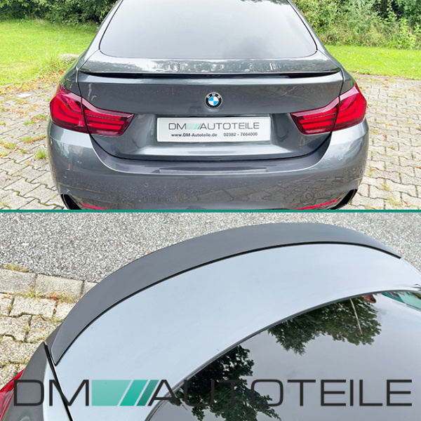 Sport-Performance Heckspoiler Hecklippe Schwarz Glanz 475 Code hinten passend für BMW 4er F36 Gran Coupe ab Baujahr 2013 - Heute