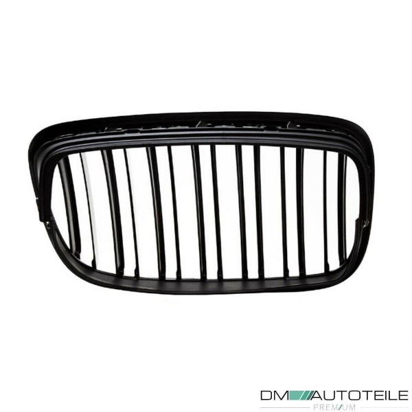 SATZ Kühlergrill Schwarz Glanz Doppelsteg passend für BMW X5 E70 06-13 + BMW X6 E71 E72 08-15