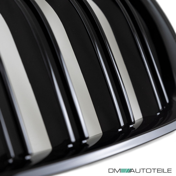 Satz Kühlergrill SET Schwarz Hochglanz Doppelsteg passend für BMW X3 E83 LCI 06-11