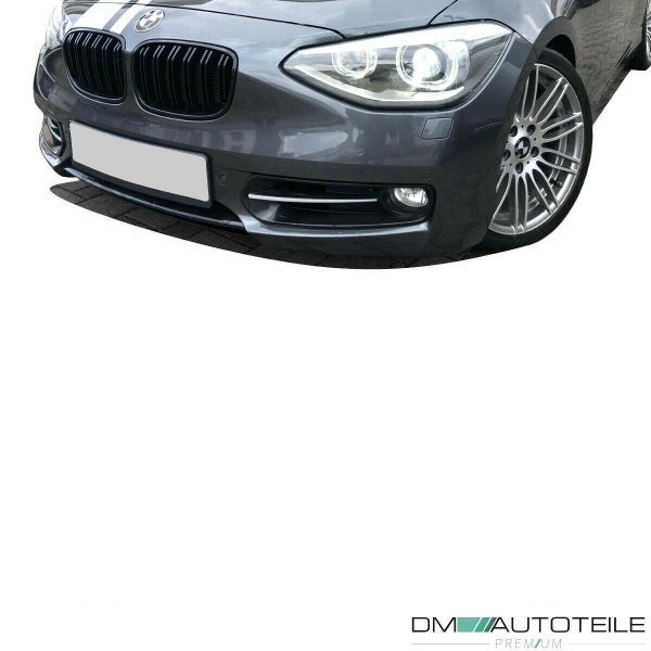 SET Doppelsteg Kühlergrill Grill Schwarz Glanz passt für BMW 1er F20 F21 bj 2010-2015