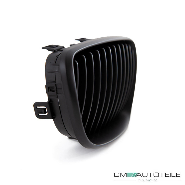Set Kühlergrill Schwarz Matt SATZ passend für BMW 1er E87 E82 E88 Facelift Bj 07-11