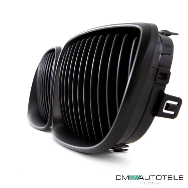 Set Kühlergrill Schwarz Matt SATZ passend für BMW 1er E87 E82 E88 Facelift Bj 07-11