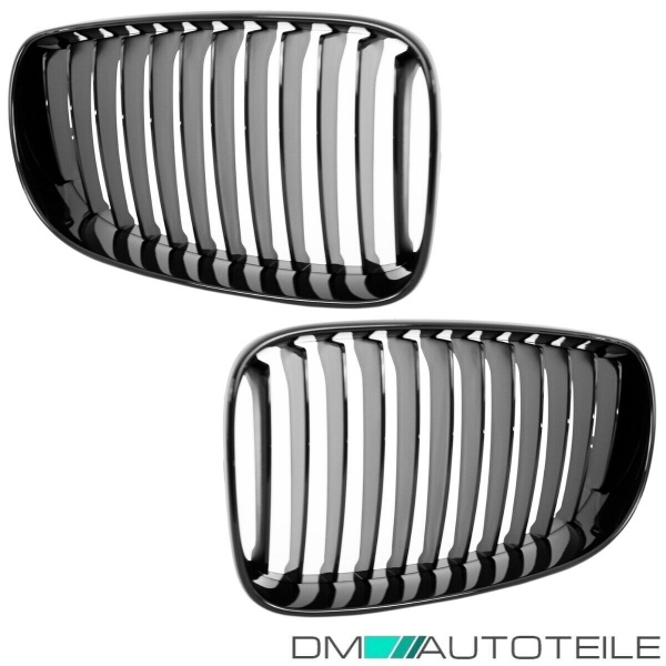 2x Kühlergrill Performance Schwarz Glanz SATZ passend für BMW 1er E87 E82 E88 Bj 07-11