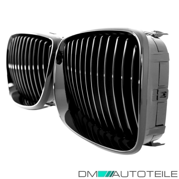 2x Kühlergrill Performance Schwarz Glanz SATZ passend für BMW 1er E87 E82 E88 Bj 07-11