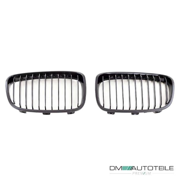 Set Performance Kühlergrill für BMW 1er F20 F21 Bj 11-15 vor Facelift passend Schwarz Glanz