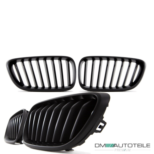 Set Performance Kühlergrill für BMW 2er F22 F23 passend auch M2 Schwarz Matt