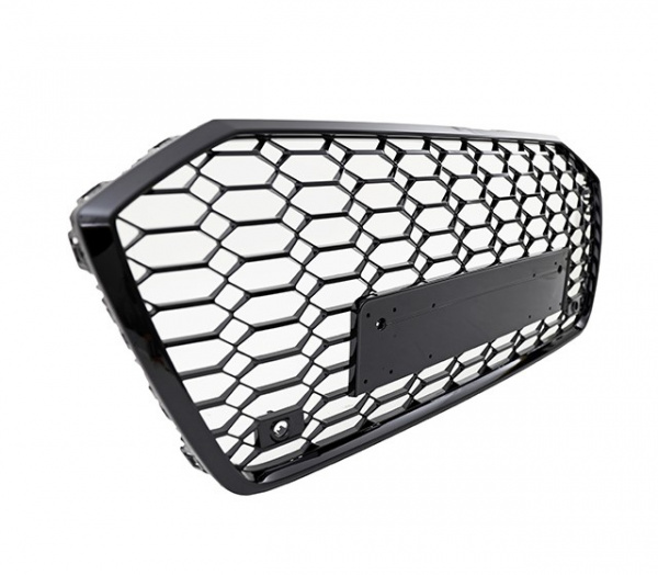 Upgrade Sportgrill / Kühlergrill für Audi A6 4G (C8) 2018+ in Wabengitter Design Hochglanz schwarz