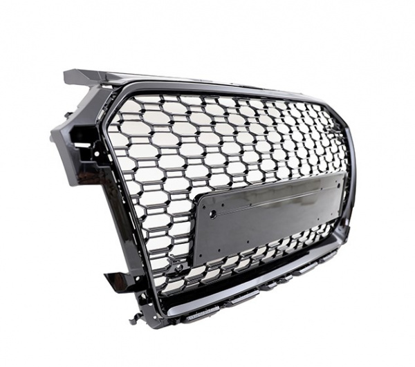 Upgrade Sportgrill / Kühlergrill für Audi A1 (8X) Facelift 15 Hochglanz schwarz