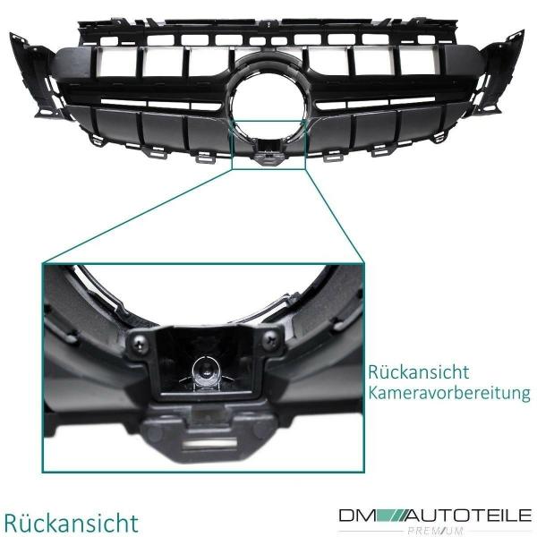 Sport Kühlergrill Schwarz Glanz passt für Mercedes E Klasse W213 S213 C238 A238 ab 2016 nicht E63