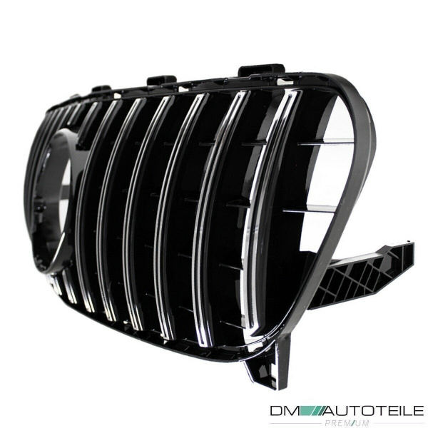 Kühlergrill Chrom Schwarz passt für Mercedes GLA X156 Mopf ab 2017 ab Sport-Panamericana GT