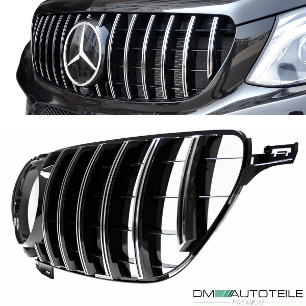 Kühlergrill Chrom passt für Mercedes GLE (ML) W166 Baujahr 2015-2018 Umrüstung auf Panamericana GT
