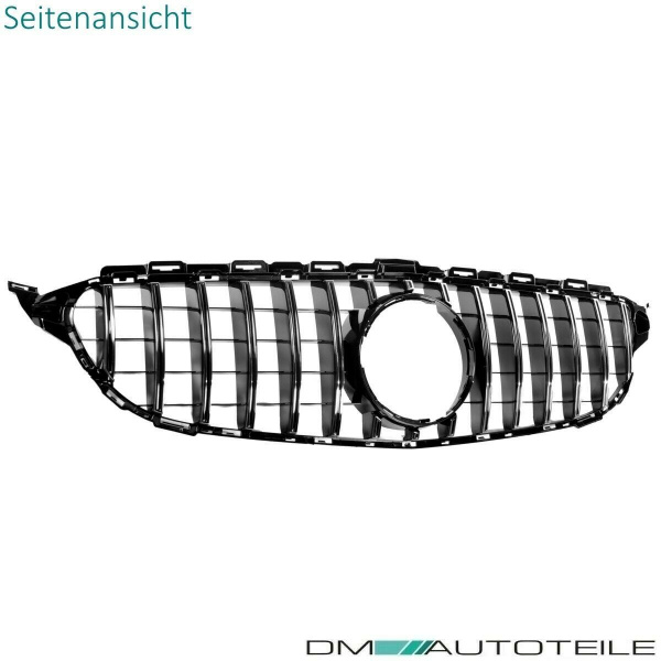 Kühlergrill Grill Schwarz Chrom passt für Mercedes S205 W205 14-18 auf Sport Panamericana GT